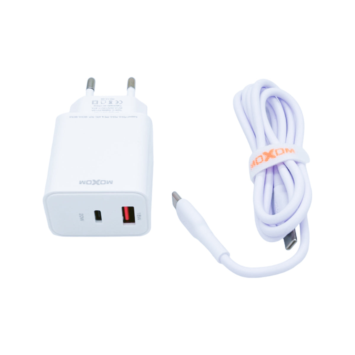 Cargador USB 3.0 18W PD Tipo C 20W + Cable Tipo C a Tipo C